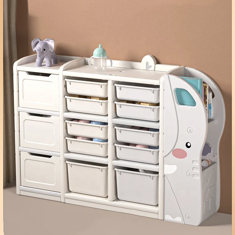 Large Shelf Toy Organizer Children Storage Cabinet storage Animal Shape Kids Toys Storage Children Cabinets