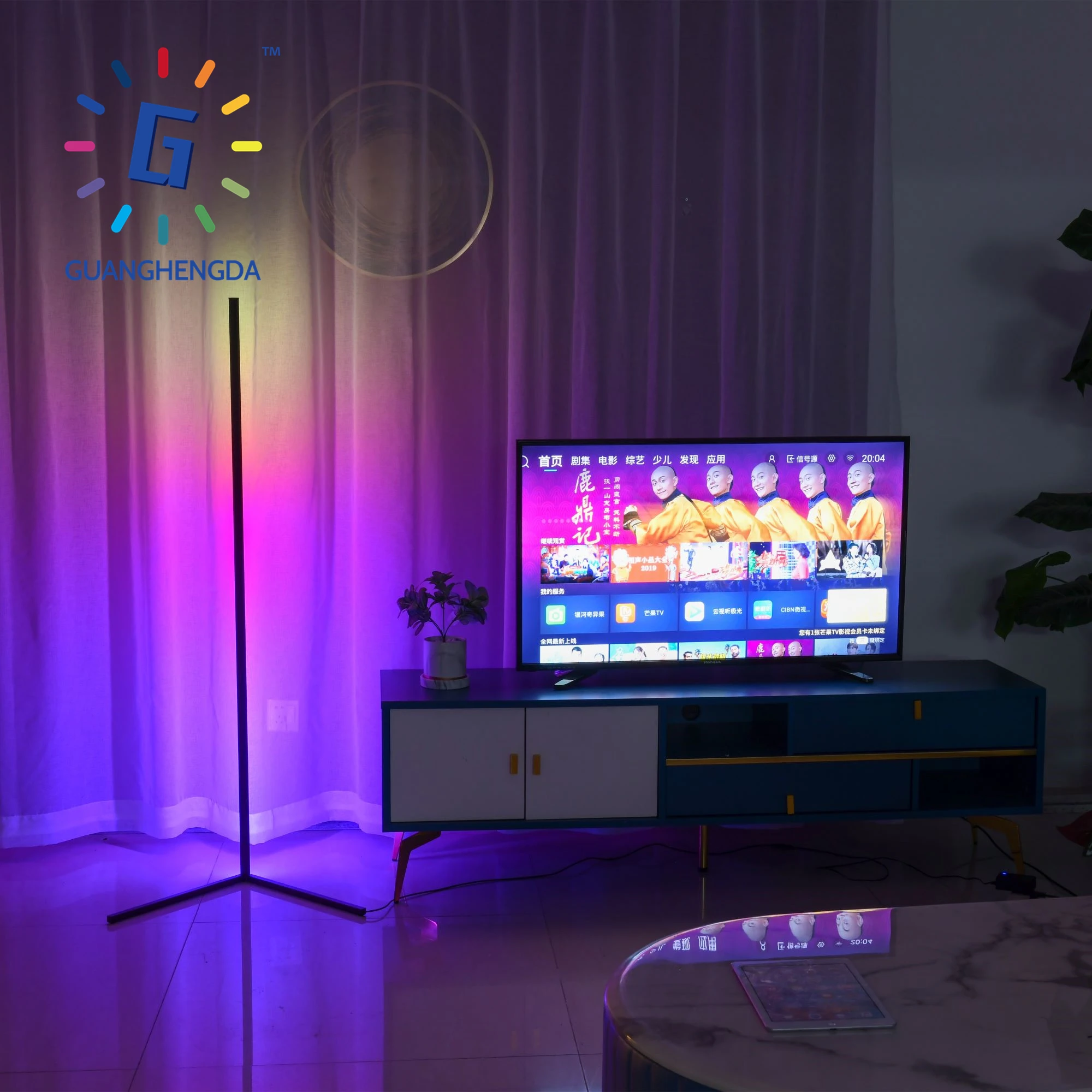  Современный скандинавский светодиодный Rgb светильник меняющая цвет Минималистичная напольная лампа с дистанционным управлением через приложение простым штоком штативом угловым и цветным светом для