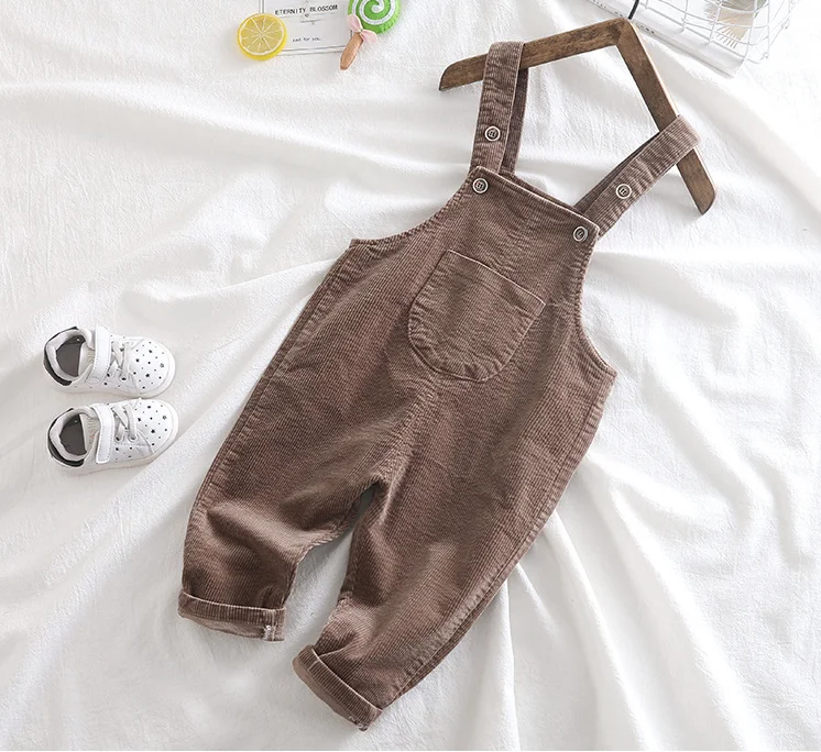 Children Unisex Brown COTTON Trousers / Pants 100% Cotton Overalls overalls