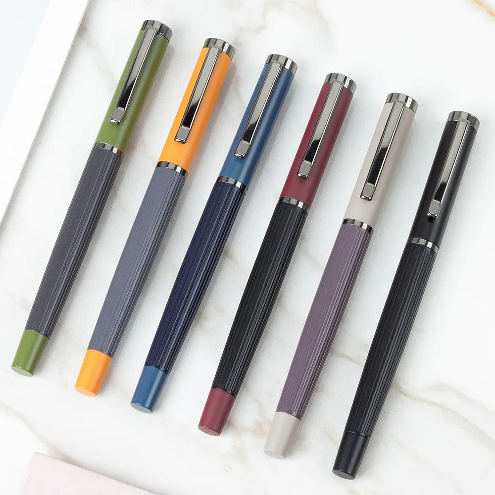 Morandi color stainless steel business metal gifts pen writing high quality calligraphy Fountain pen