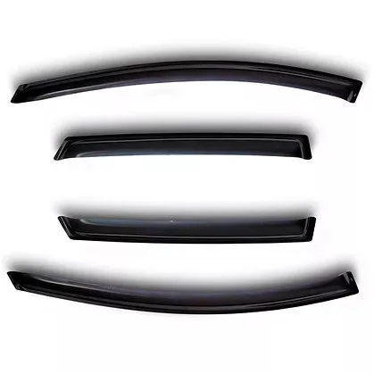 Black Window Door Visor For Nissan xtrail t312010 2007-2015  Accessories  Rain shield  Wind Deflector