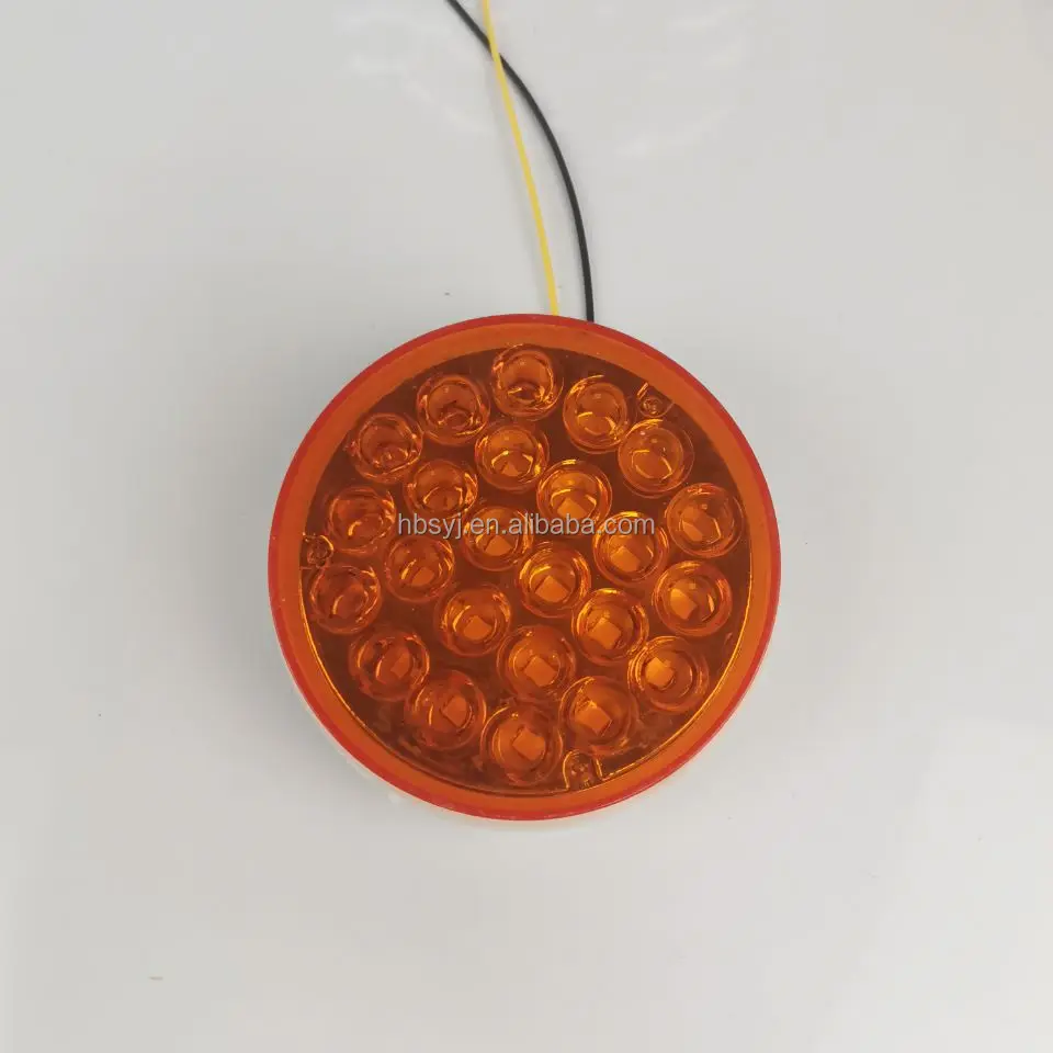 Heavy Truck Trailer 24V Round LED Tail Light Stop Brake Lights Turn Signal Round Light