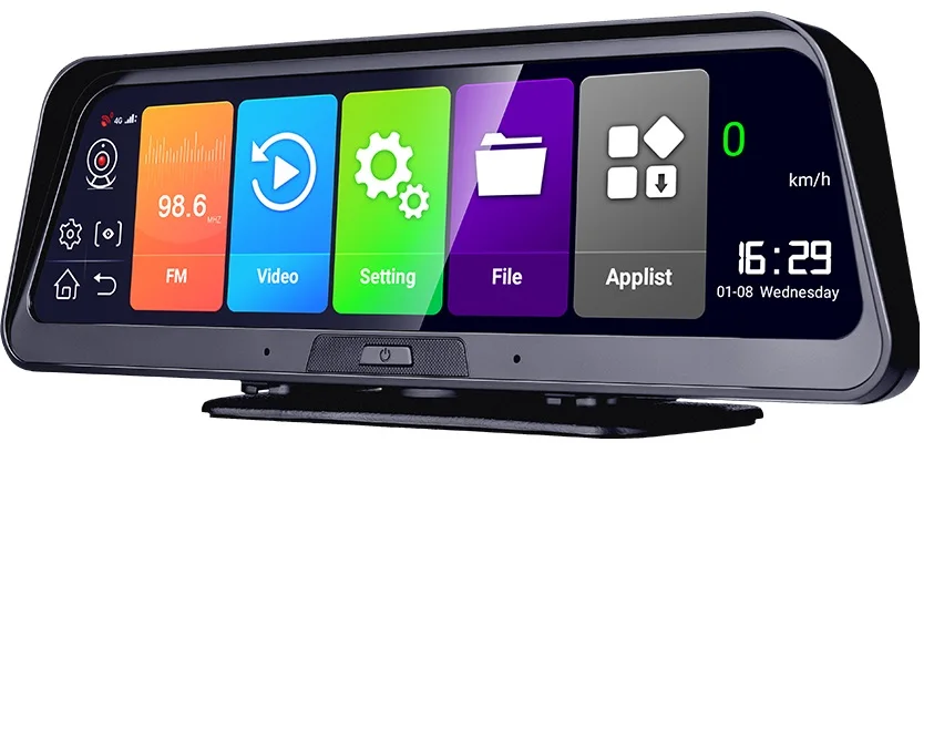 Q98 10 дюймов 4G Мобильный DVR видеорегистратор ADAS Android камера с углом обзора в HD1080P, Wi-Fi, GPS навигации автомобиля видео регистратор с видео в режиме реального времени посмотреть на телефон