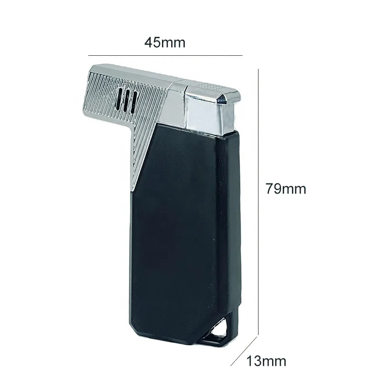 Wholesale custom inflatable torch lighter refillable butane gas two jet flame cigar lighter