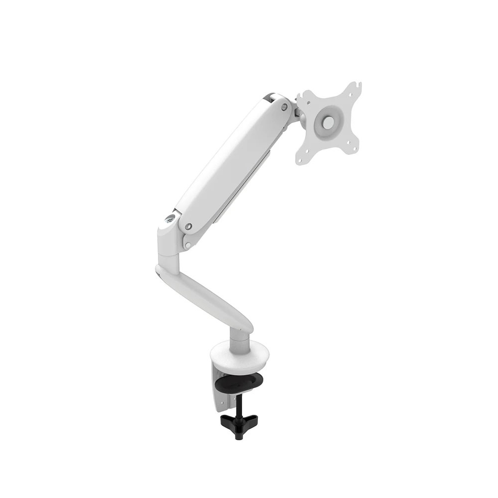 Space Saving Flex Monitor Arm Clamp Aluminum for Computer Accessories Single Monitor Mount with Gas Spring Arms