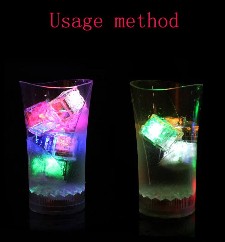Best LED Glow Ice Cube Fast Slow Flashing LED Lights Glitter Light Up Ice Cube LED Ice Cubes For Party Bar party