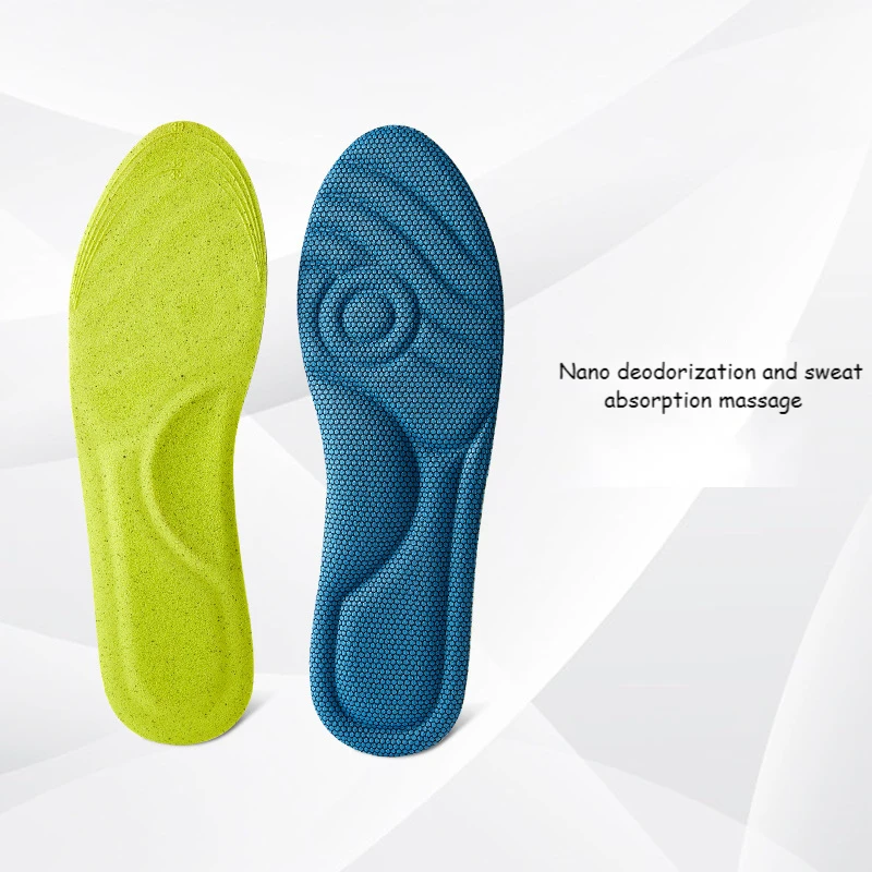 Arch Support Insoles Men Women Fashion Massage Anti slip Shoes Cushion Pads Solid Memory Foam Sole Orthotic Insole