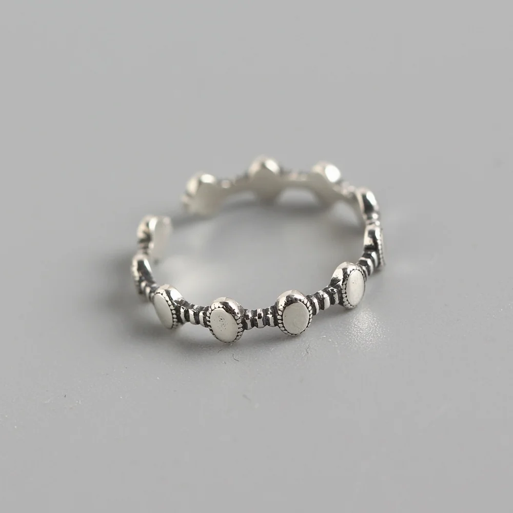 KRJ0282 S925 Sterling Silver INS Style Ring Personalized Versatile Trendy Index Finger Ring Tail Ring Female