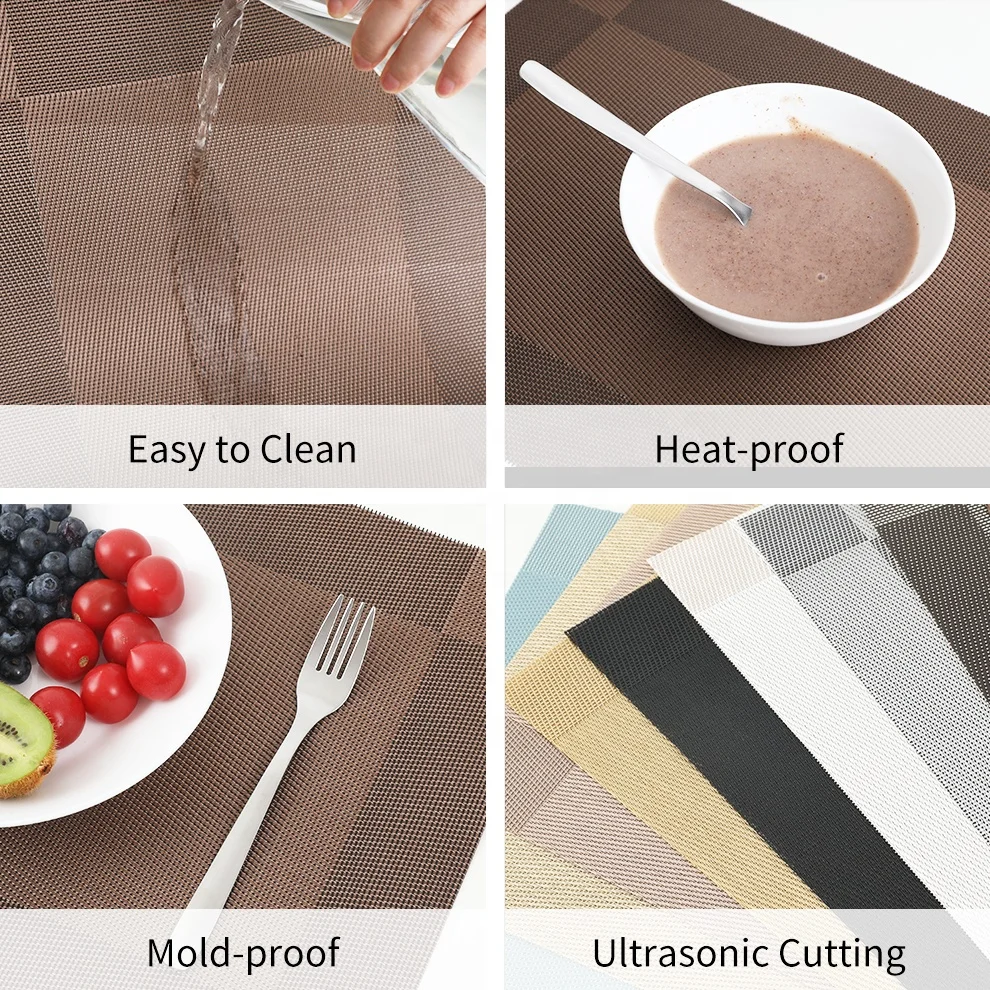 Factory Made Placemats Pvc Place Mat Waterproof Non Slip Mat