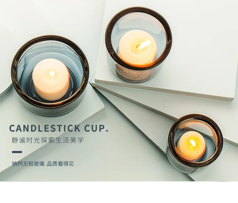 JD-C-013 Подсвечник свадебные украшения простой стеклянный Nordic свечи Morandi для студентов, которые хотят украшение свечой