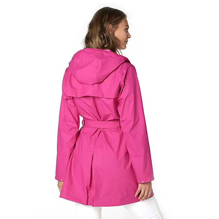 Женский непроницаемый длинный дождевик из искусственной кожи в британском стиле для взрослых