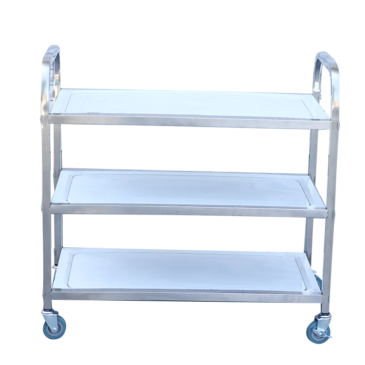 3 Tier Stainless steel Hotel Food Service Trolley Dining Service Cart Hotel Kitchen Equipment