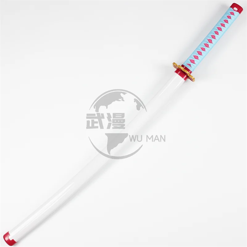 Japanese anime Demon Slayer Kanroji Mitsuri weapon Wooden cosplay props toy swords with sheath