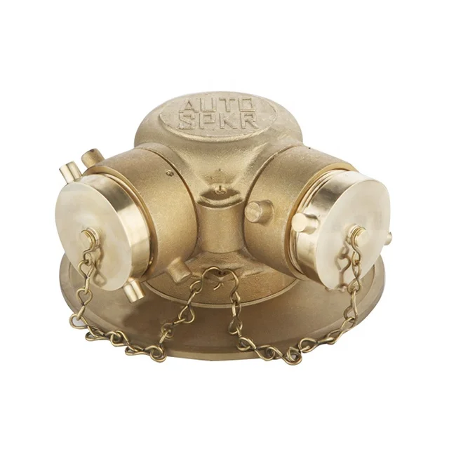 FDC 90 Brass Water Divider Fire Department Connection