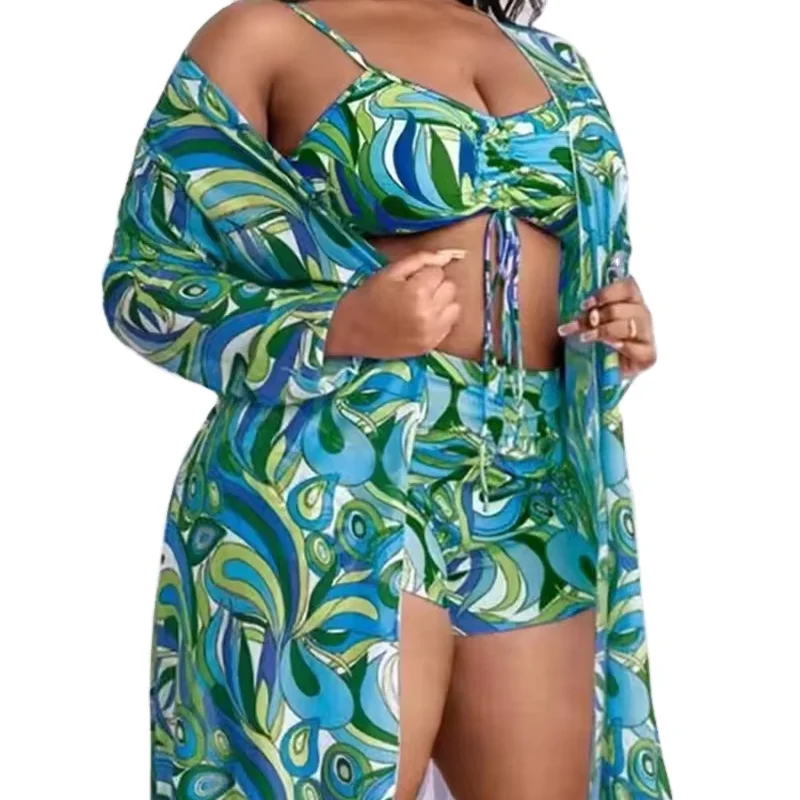 Plus Size Bikini Swimsuit Wholesale Bathing Suits XXL Size Fat Women Cover Ups Swimwear Beachwear  RCJ-33A