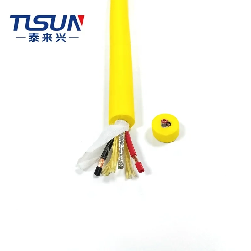 4Core Twisted Yellow ROV Cable Zero Floating Cable For ROV