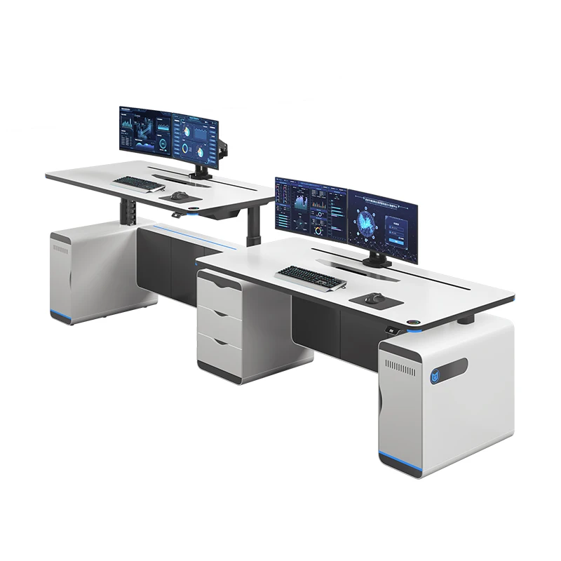 Ergonomic control room console - sit and stand desk E001