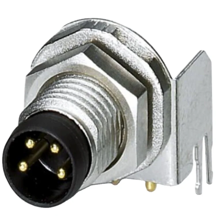Sensor Connection Male 4pin Socket Right Angled M8 Panel Mount Connector PCB