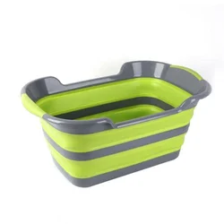 Folding Baby Shower Bathtub Portable Silicone Pet Dog Bath Tubs Accessories Collapsible Laundry Storage Basket Safety Security
