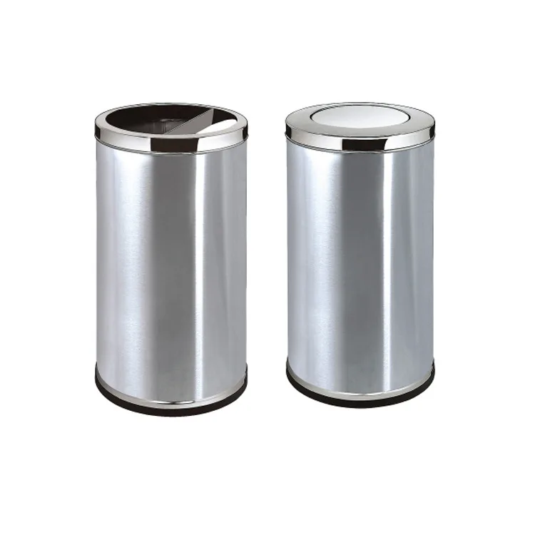 Wholesale big volume 80L waste bins 210 stainless steel trash can for office home hotel kitchen commericail garbage bins