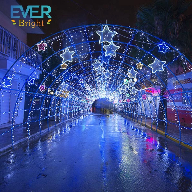 Festival holiday decoration 3m height ip65 waterproof tunnel 3d motif light
