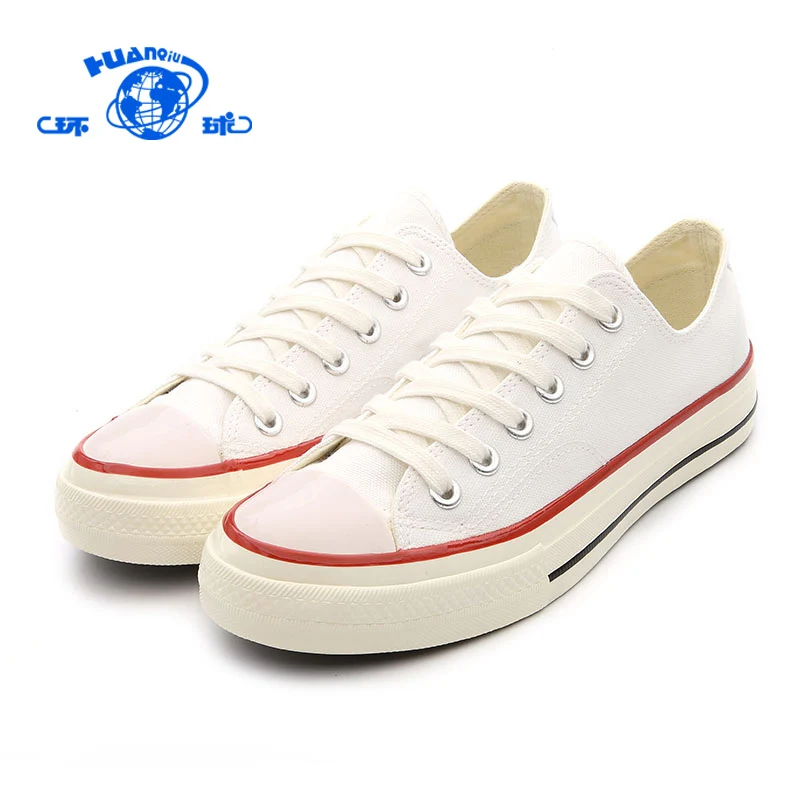 
H19809 HUANQIU Popular Wholesale Customized Blank Black Canvas Shoes 