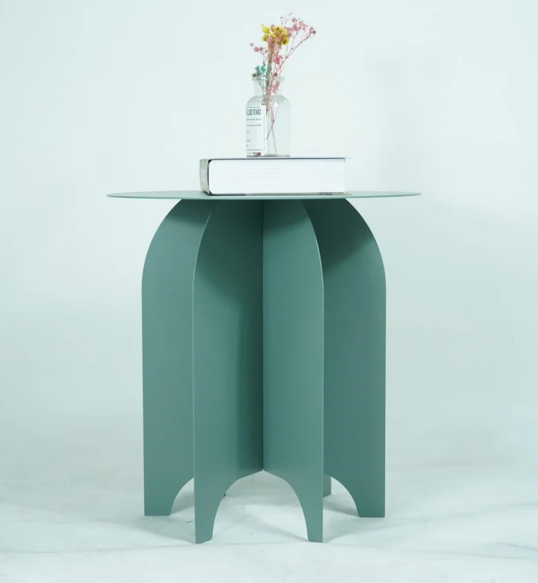 2021 New round table metal coffee table for bedroom