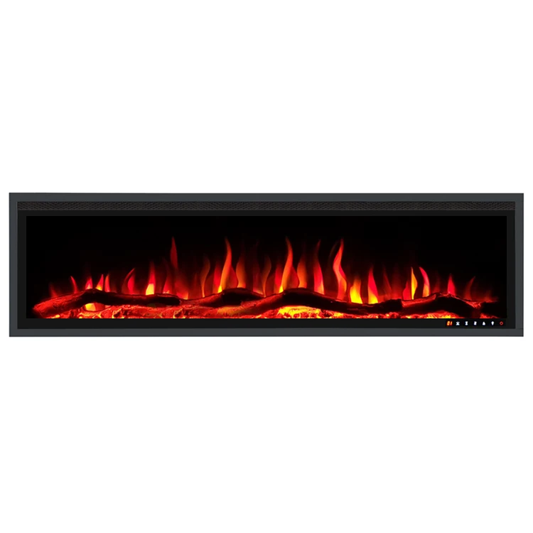 50 inches 3d led decor master fire flame thin frame wall mounted recessed electric fireplace