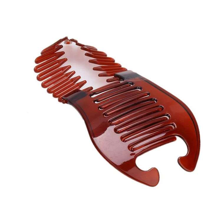 Banana Combs Hair Clip French Side Comb Holder Soft and Bendable Plastic Clip