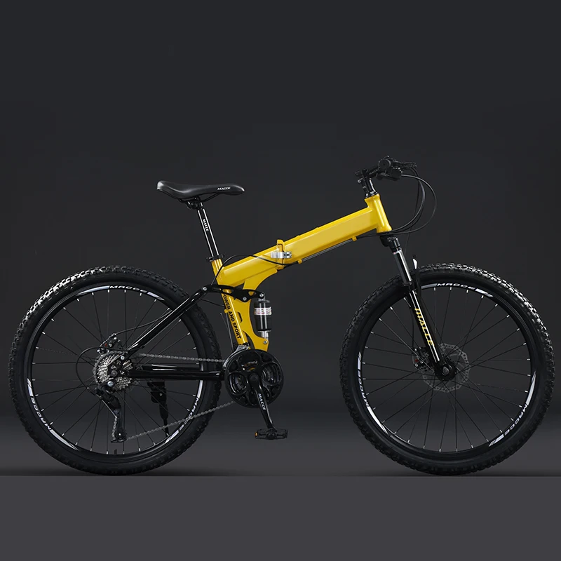 High quality 26 inch Wheel Size portable mountain bike 21 24 27 speed mtb bicycle steel folding bike for adults