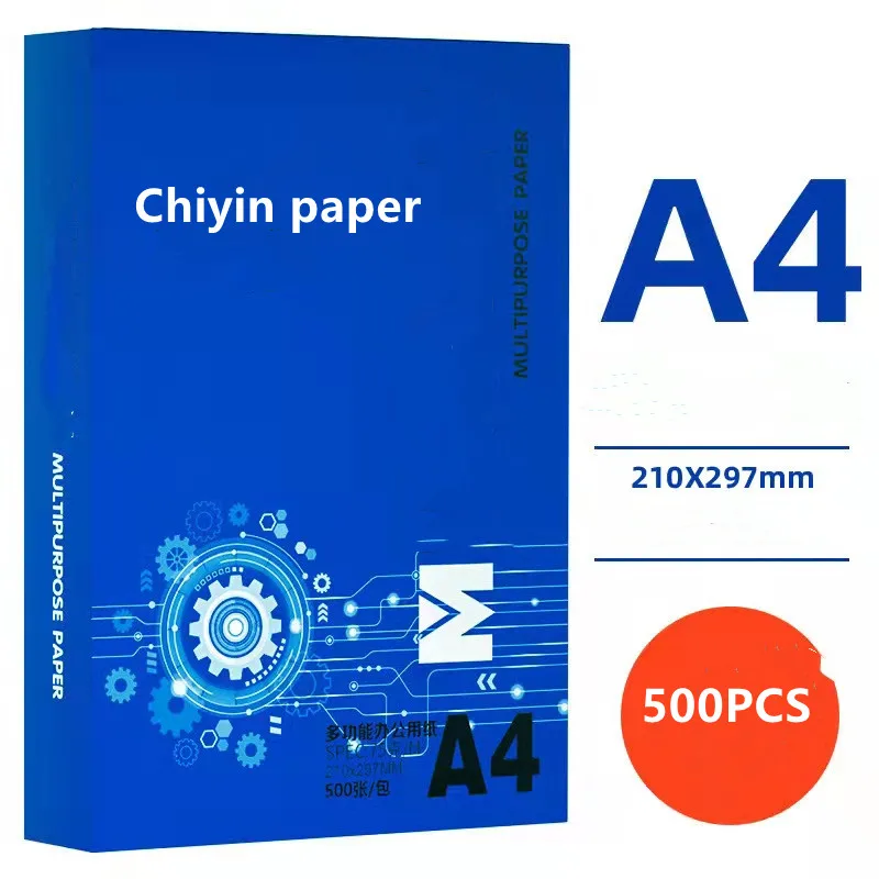 Chiyin Printable Photo Copier Paper Sheet High Quality A4 Size White Copier Paper Sheets for Photocopies Inkjet Printers & Fax M