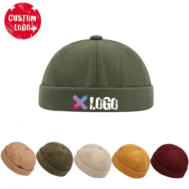 Wholesale With Hat Band Fashion Hats For Men Designer Brimless Caps Cap Male