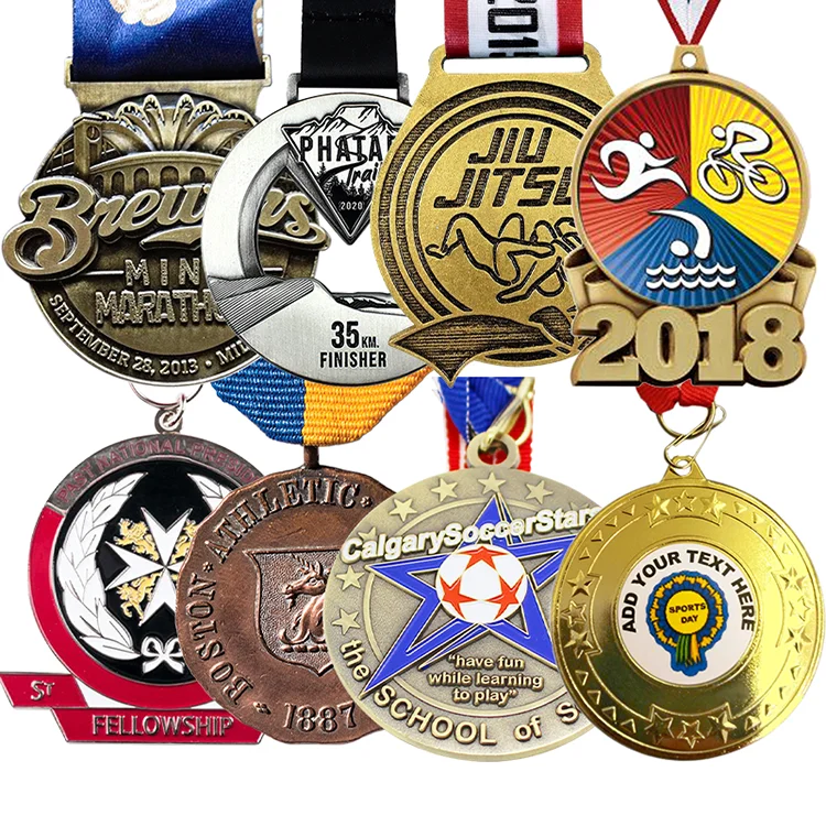 Medal Design Backgammon Badminton Swimming Zinc Alloy Soccer Ball Badge Sport 3D Sport Custom Award Medal