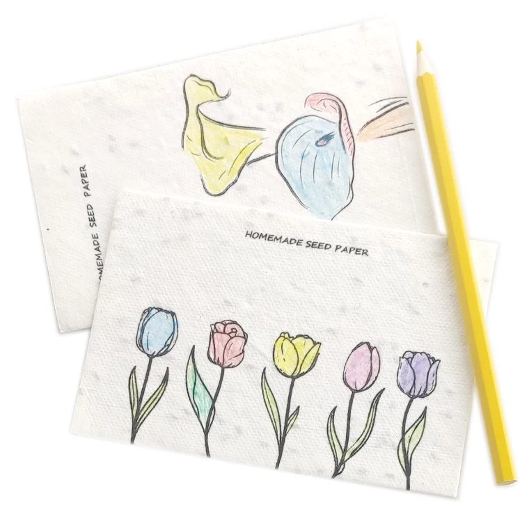 2022 plant fun new Eco friendly new promotion handmade  kraft paper ball pen and pencil