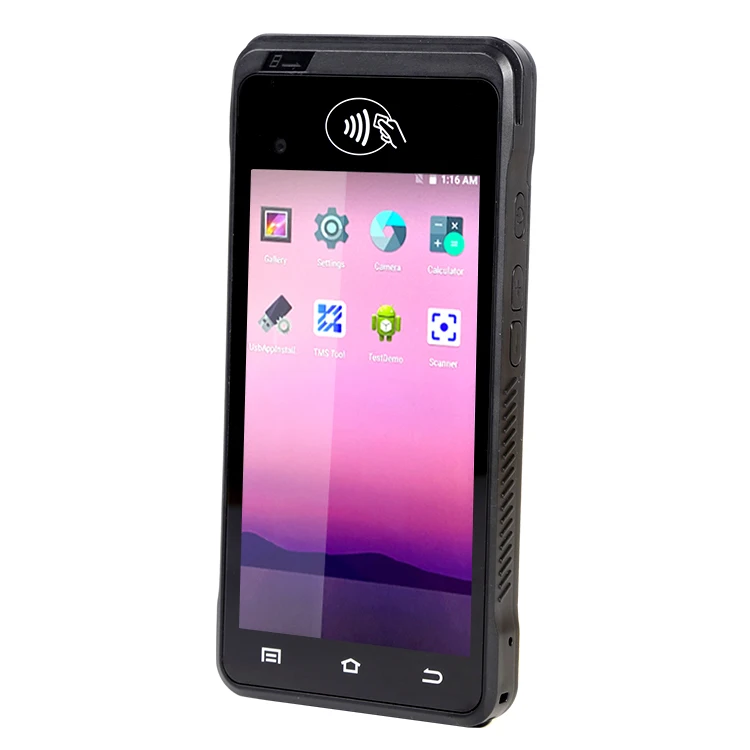 Портативный сканер штрих-кода для оплаты 4g Wifi Android Pda 1d 2d qr-код терминал системы оплаты с принтером