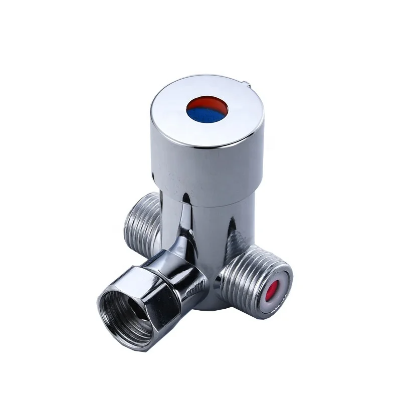 Bathroom Brass  Automatic Sensor Touchless Faucet Hot and Cold Water Mixer Valve Temperature Mixing Valve