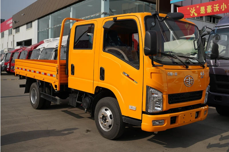 China brand FAW Diesel cargo truck 4x2 double cabin