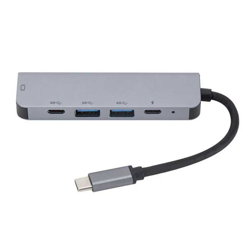 Тип C концентратор USB 5 в 1 к RJ45 Ethernet адаптер 4 компьютера Адаптер Hub с PD зарядный кабель для Macbook и Windows ноутбуки