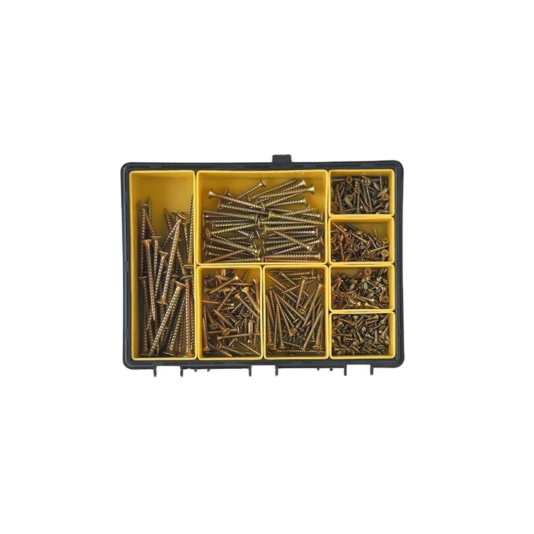 540PC Chipboard Screw Set Head Chipboard Screws Countersunk Fiber Board Nail