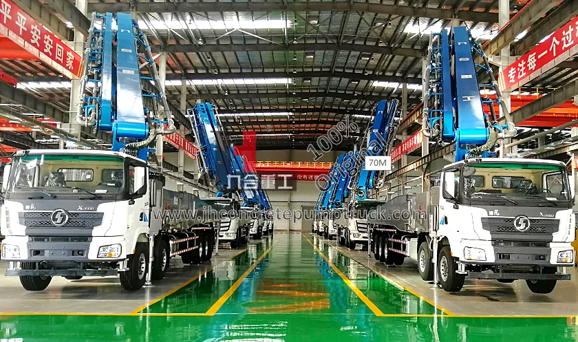 JIUHE 58m  Remote Control Stationary Truck-mounted Concrete Line Pump Truck Cement Concrete Pump Truck