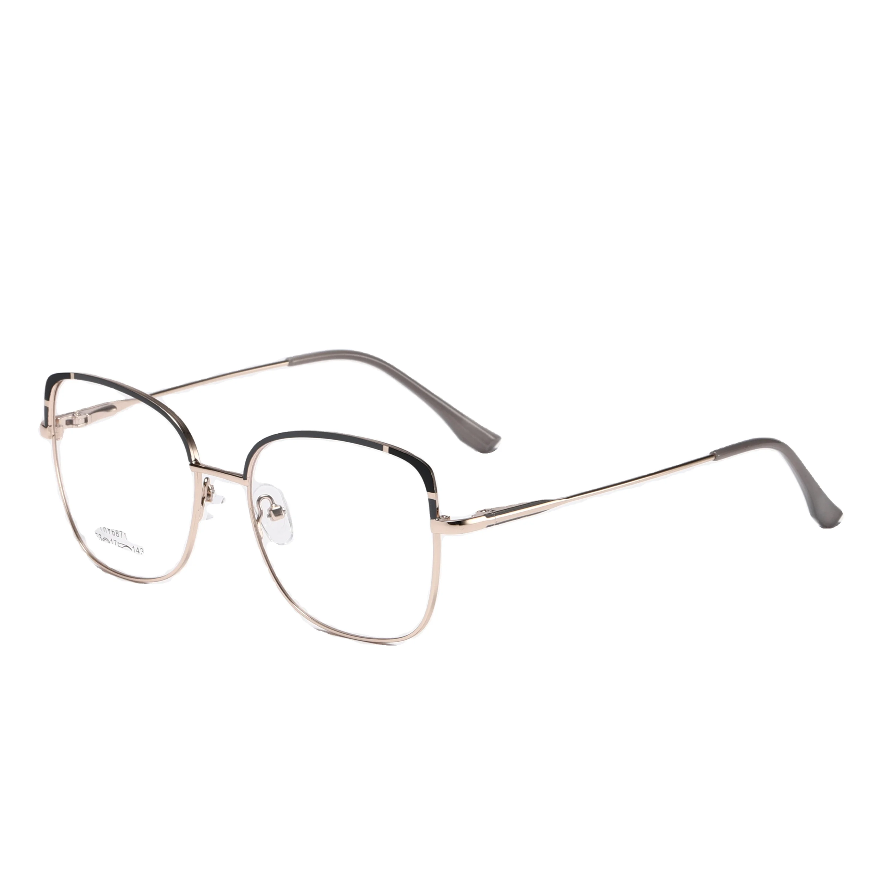 Top Quality Handmade Designer Retro Computer Glasses Unisex Titanium Metal Eyewear Optical Frames Resin Alloy Standard Square