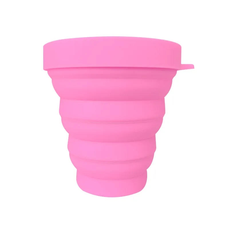 Colorful Silicone Folding Telescopic Custom Water Cup Travel Collapsible Silicone Coffee Mug Cup