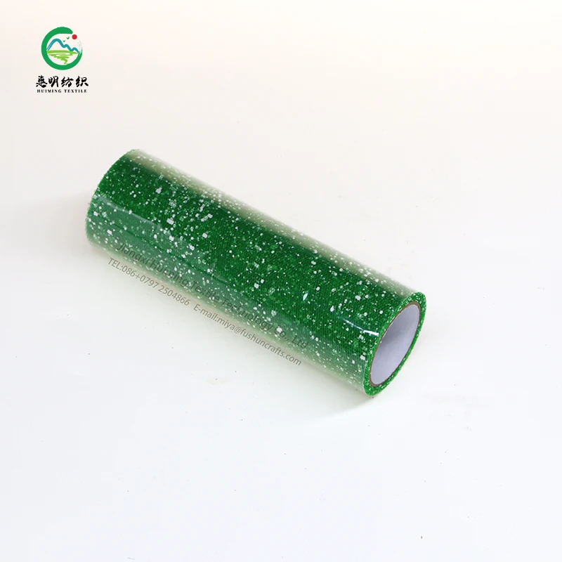 Colorful Snow Point Gauze Flower Wrapping Mesh Hexagonal Hard Net with Tulle Mesh