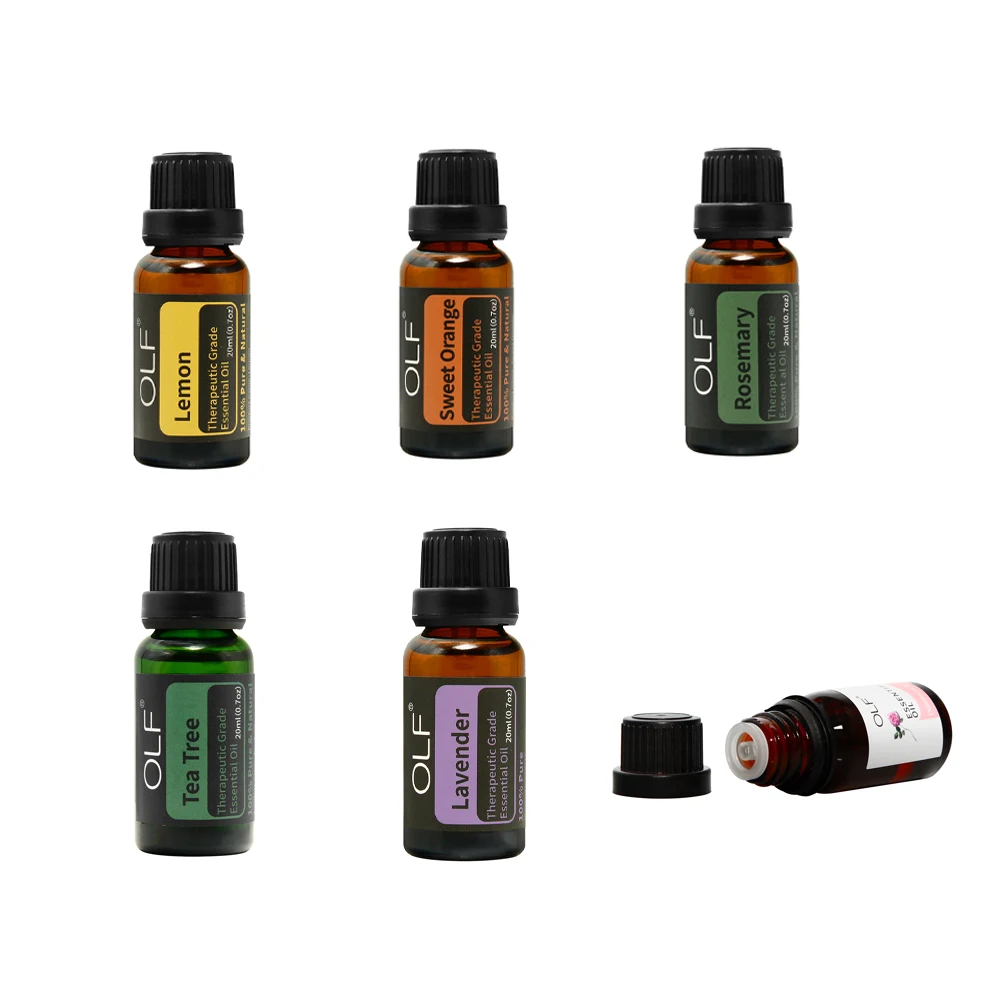 Bulk essential oils set organic 100% pure aroma diffuser lavender tea tree oil