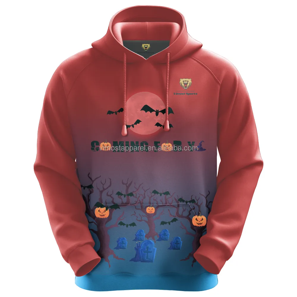 Красные мужские толстовки с капюшоном из полиэстера с модным рисунком