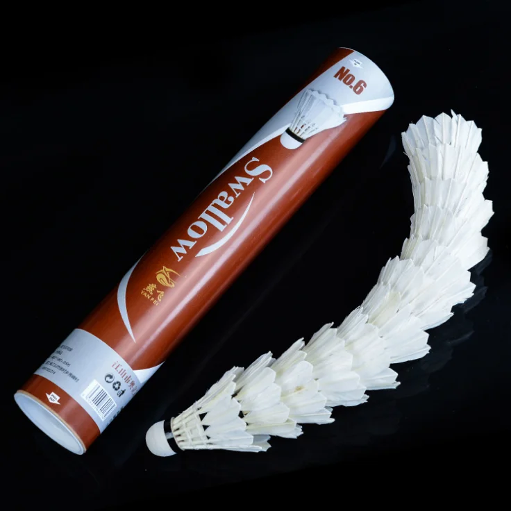 Оптовая продажа, индивидуальный высококачественный волан для тренировок, прочный Волан для бадминтона с утиными перьями