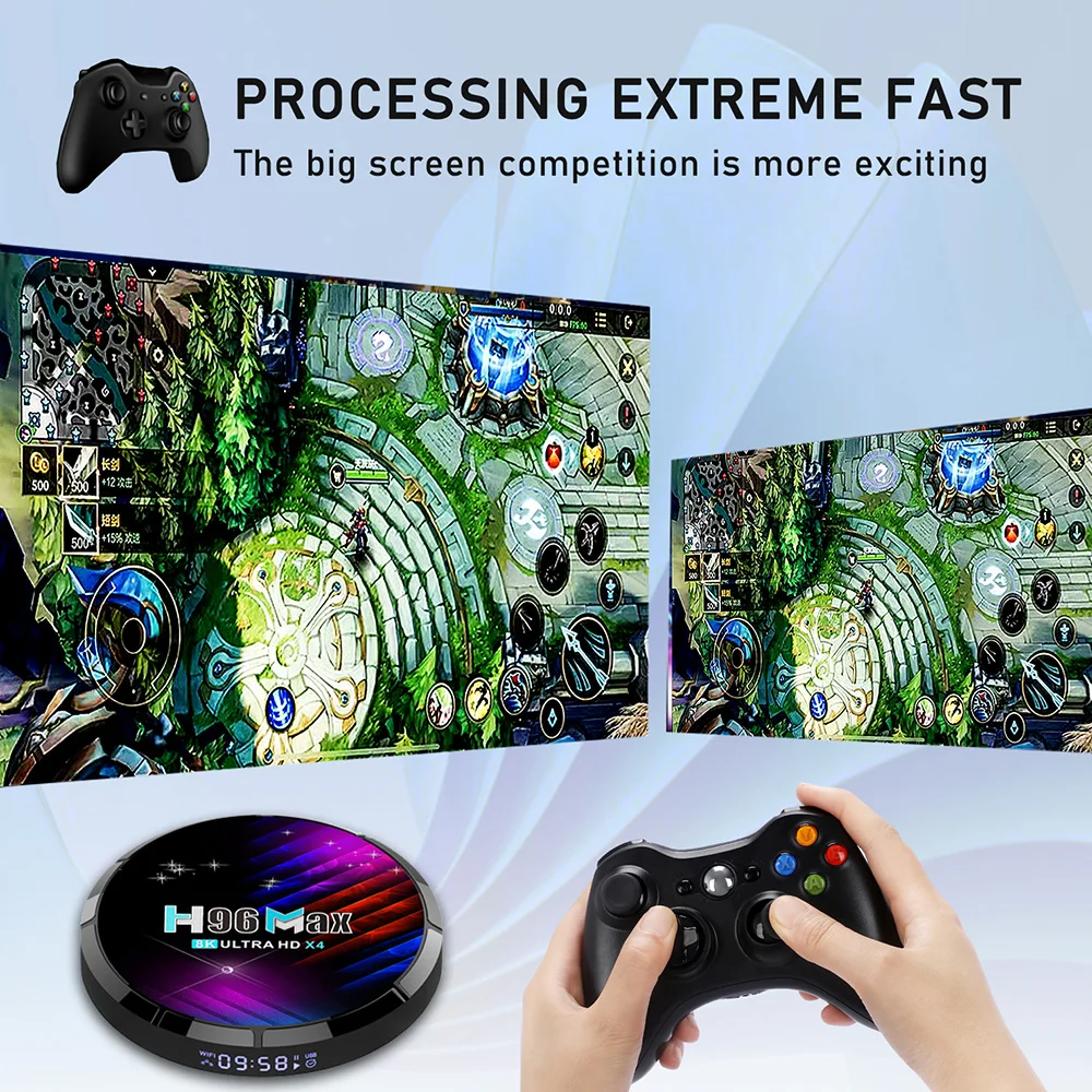 H96 MAX Set top Box WiFi 4K Best Android Tv box 4gb 64gb RK3318 Android 9.0 android tv box 4k