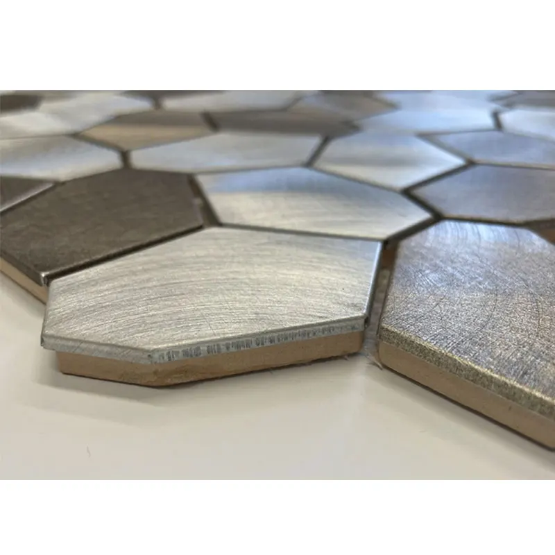 Broken mesh Stainless steel metal kitchen back splash tiles wall sticker mosaic mosaic tile honeycomb mosaic tile