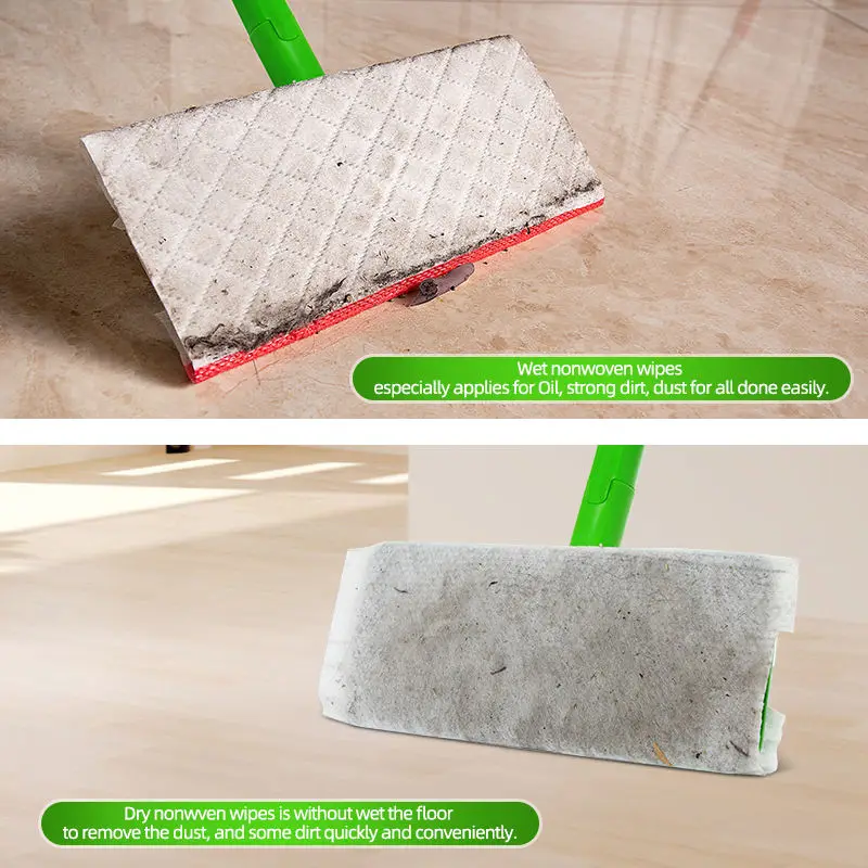 Jesun Sweeper 2-in-1 Mops with Disposable Non-woven Mop Cloth Dry Wet Multi Surface Flat Mop for Floor Pet Hair Cleaning