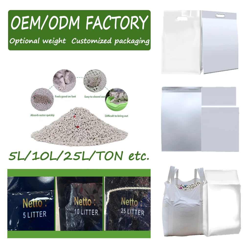 Bentonite Ball 10kg Tofu Material Pet Products Lavender Direct China Spherical Cat Litter Multi-scented Rose Factory Sale 7L